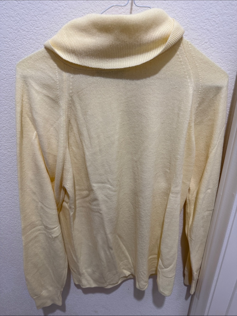 White Stag Pale Yellow Turtleneck Sweater
